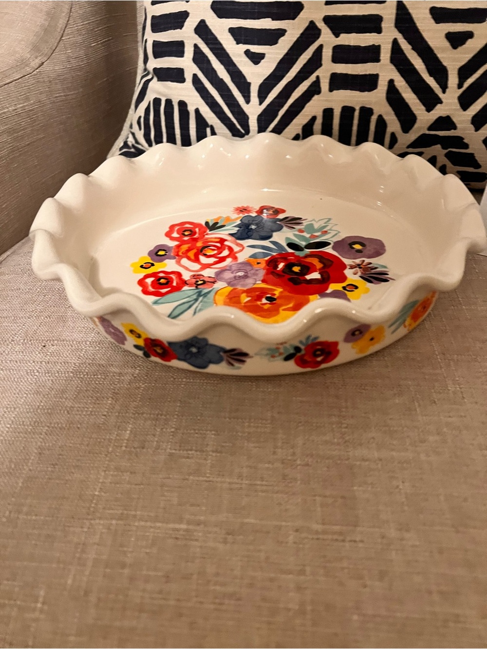Pioneer Woman Vintage Floral Pie Plate HTF